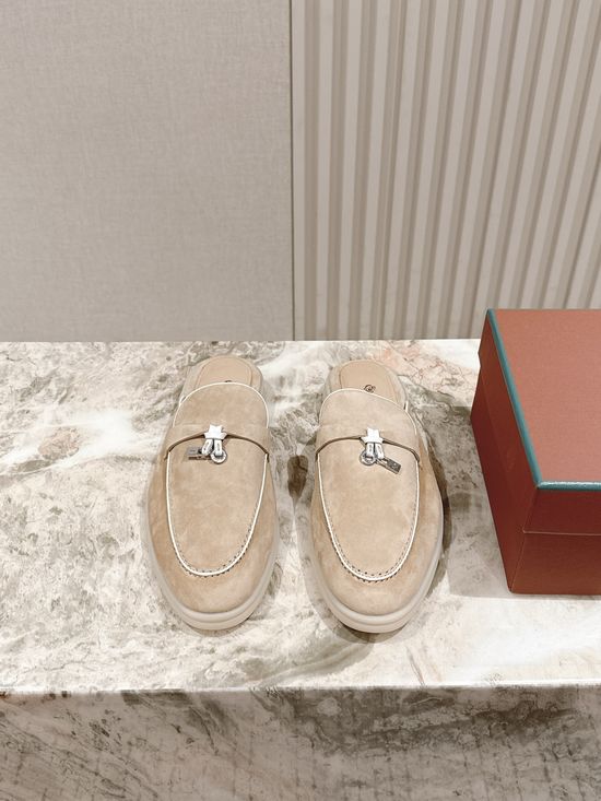 Loro Piana Soft Cozy Slip On Mules with Non Slip Flexible Sole