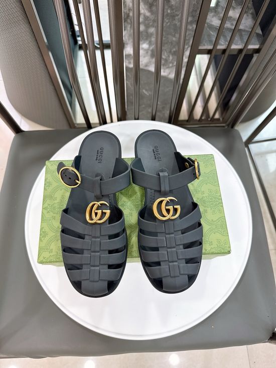 Gucci Half-open Translucent TPU Jelly Sandals Fine Workmanship
