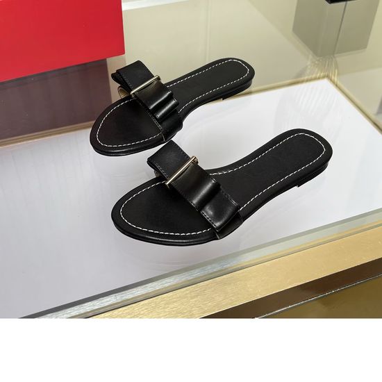 Hermes Cowhide Flat Slide Sandals Sheepskin Lining Rubber Sole