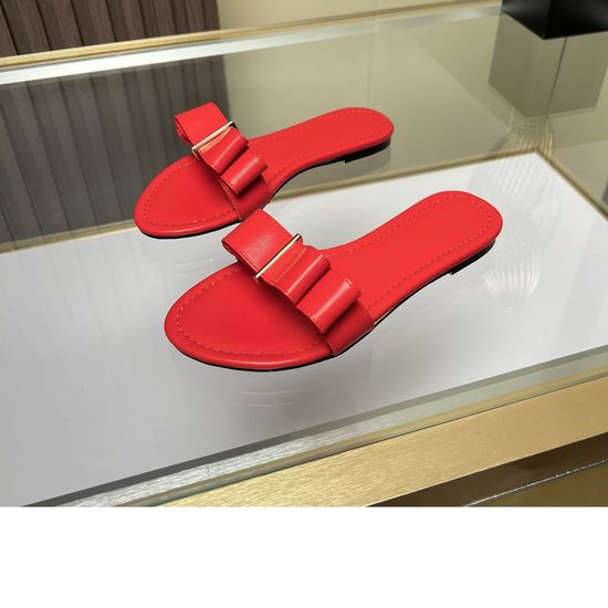 Hermes Cowhide Flat Slide Sandals Sheepskin Lining Rubber Sole