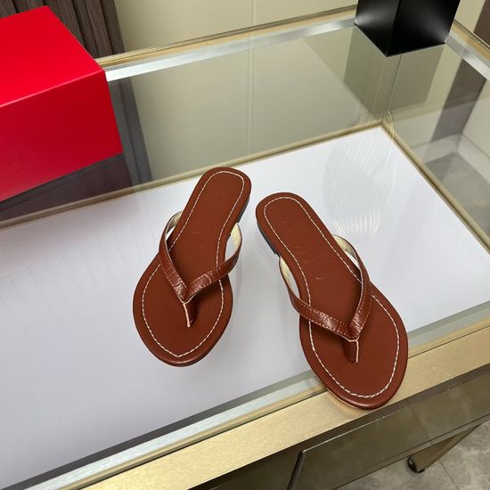 Hermes Cowhide Flat Slide Sandals Sheepskin Lining Rubber Sole