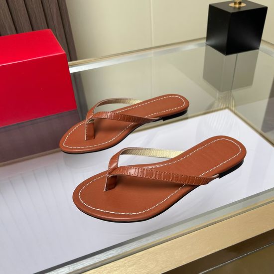 Hermes Cowhide Flat Slide Sandals Sheepskin Lining Rubber Sole