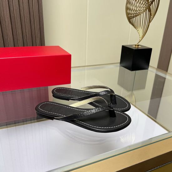Hermes Cowhide Flat Slide Sandals Sheepskin Lining Rubber Sole