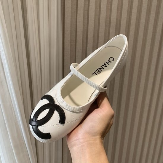 Chanel Classic Bow Decor Soft Leather Ballet Flats