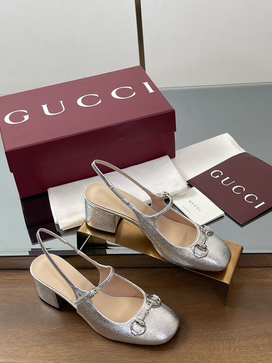 Gucci Horsebit Decor Chunky Heel Ankle Strap Mary Jane Shoes