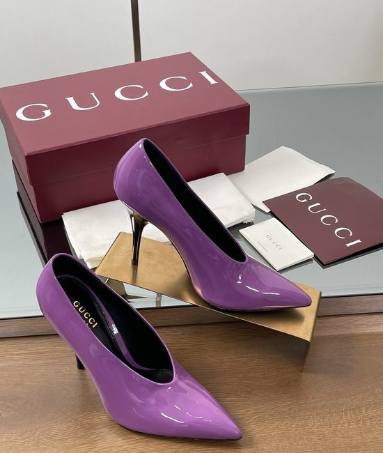 Gucci Pointed Toe Stiletto Pumps Premium Leather Lining
