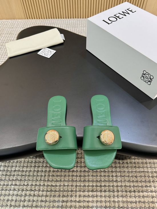 Loewe Multi-color Casual Slides Comfortable Fit Durable Sole