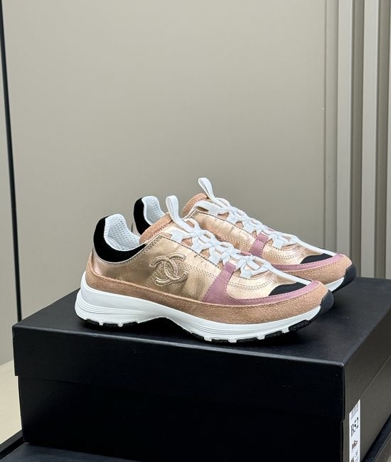 Chanel Premium Leather Platform Casual Fashion Sneakers