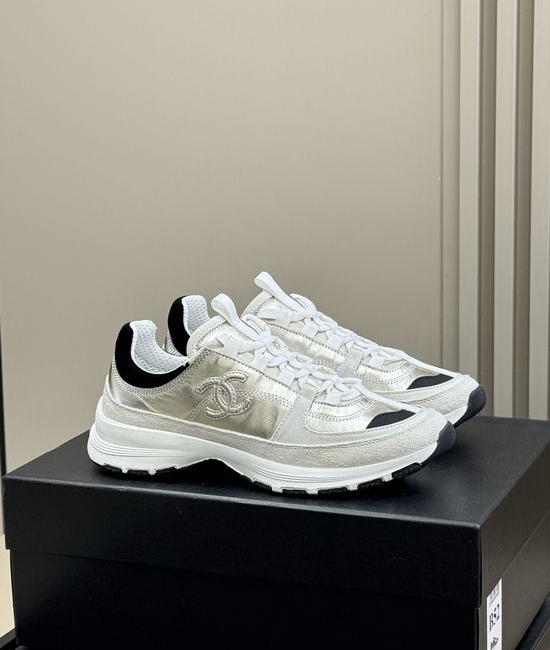 Chanel Premium Leather Platform Casual Fashion Sneakers