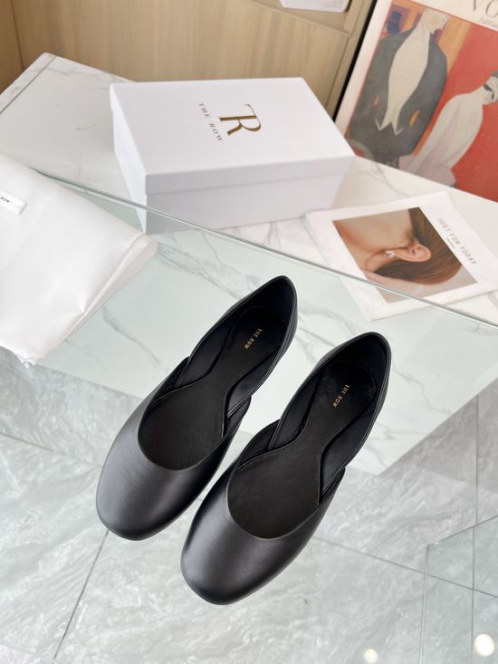 The Row Vintage Style Leather Mules Soft Comfortable Slip On Shoes