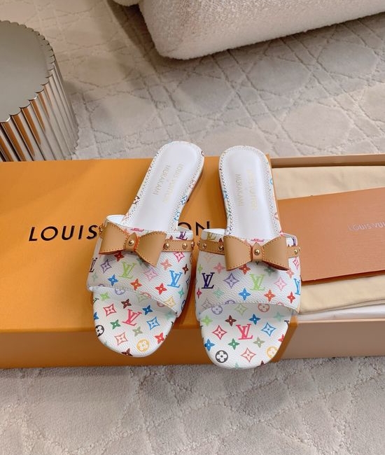 Louis Vuitton LV Monogram Pattern Flat Slip-on Sandals