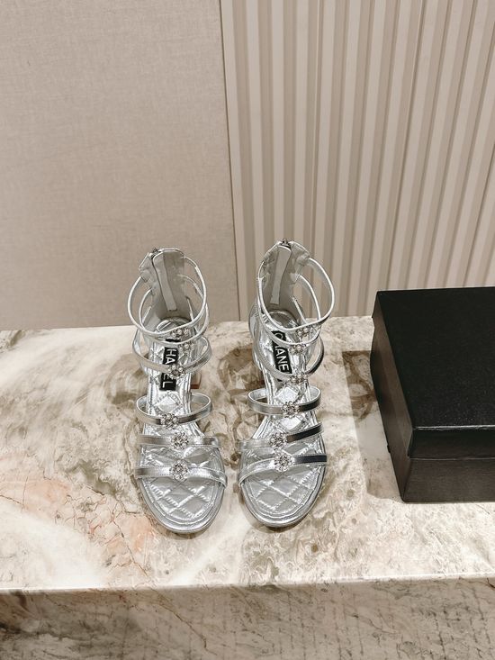 Chanel Faux Pearl Decor Comfortable Leather Sandals