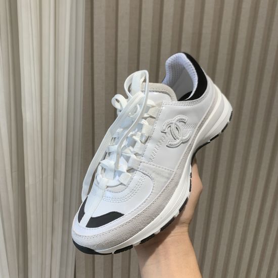 Chanel Classic Casual Leather Sneakers With Non-slip Sole