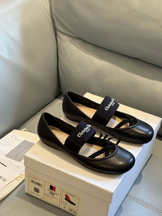 Christian Dior Elegant Soft Ballet Flats Comfortable Casual Footwear