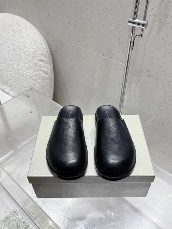 Rick Owens Closed Toe Slip-on Mules Clogs Durable Non-slip Sole