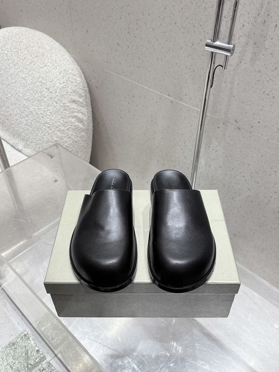 Rick Owens Closed Toe Slip-on Mules Clogs Durable Non-slip Sole