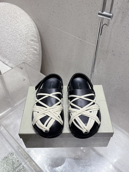 Rick Owens Closed Toe Slip-on Mules Clogs Durable Non-slip Sole