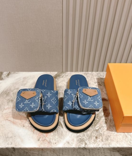 Louis Vuitton LV Stylish Removable Pouch Anti-slip Casual Slippers