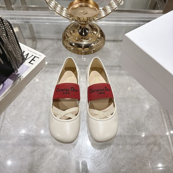 Christian Dior Elegant Leather Flats Comfortable Non-slip Casual Shoes