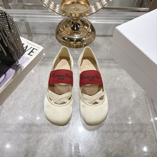 Christian Dior Elegant Leather Flats Comfortable Non-slip Casual Shoes