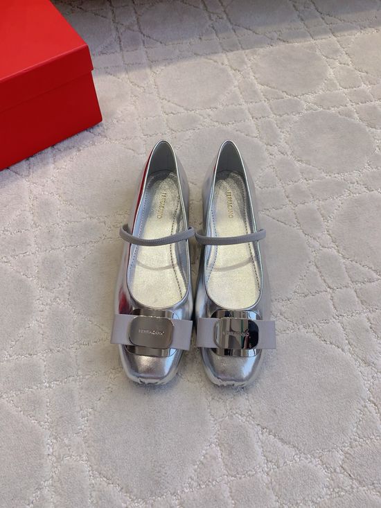 Ferragamo Mary Jane Ballet Flats with Optional Low Heel