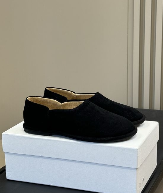 The Row Suede Soft Comfortable Slip On Loafer Shoes