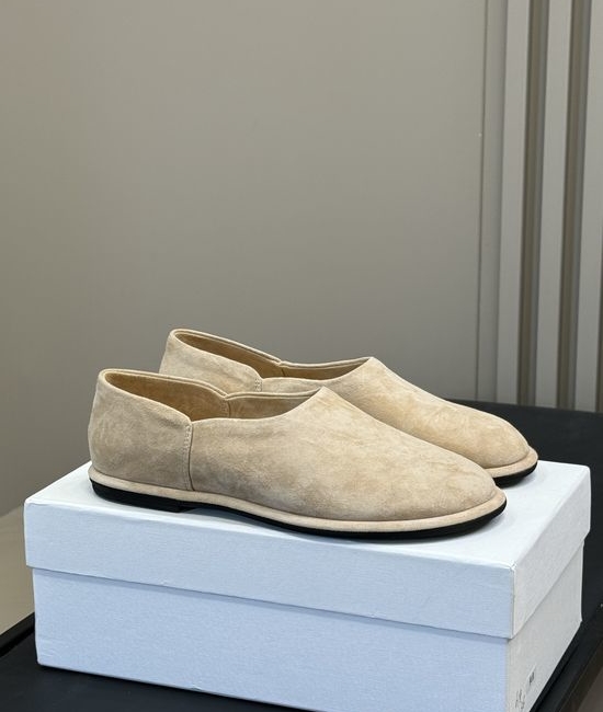 The Row Suede Soft Comfortable Slip On Loafer Shoes