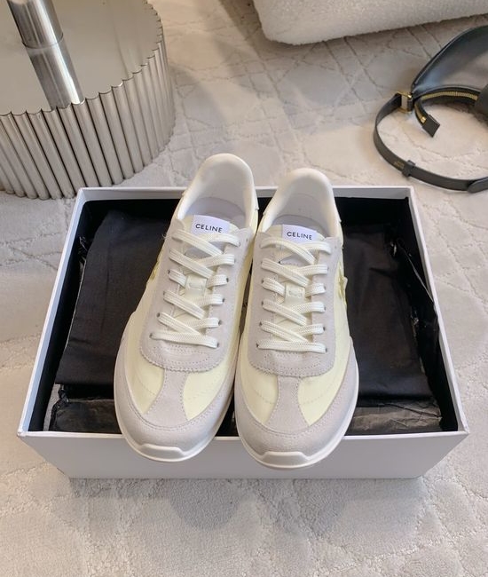 Celine Classic Casual Sneakers Leather And Fabric Upper