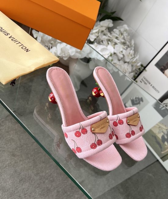 Louis Vuitton LV Graffiti Print Leather Slippers Soft Lining Non-slip Sole