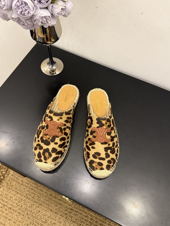 Celine Vintage Retro Canvas Espadrilles Comfortable Daily Footwear