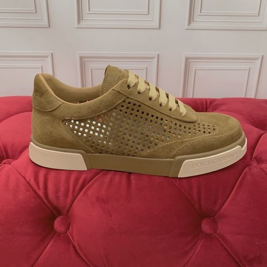 Dolce & Gabbana Embossed Letter Casual Shoes Premium Leather Upper Comfortable Lining