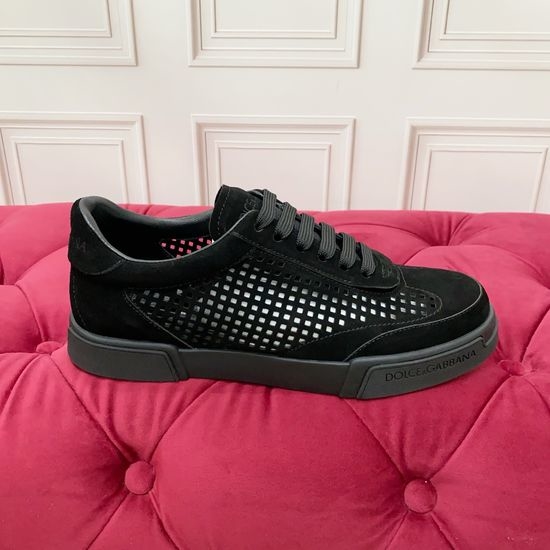 Dolce & Gabbana Embossed Letter Casual Shoes Premium Leather Upper Comfortable Lining