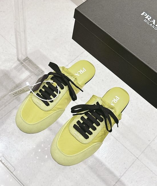 Prada Textured Suede Mule Slippers with Soft Insole