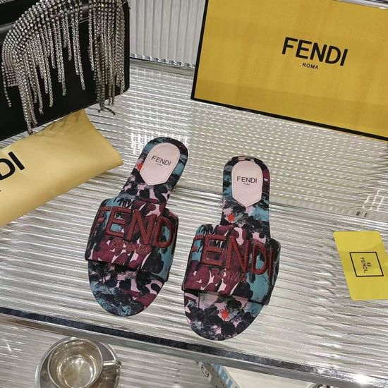 Fendi Premium Fabric Soft Lining Slip On Casual Daily Slides