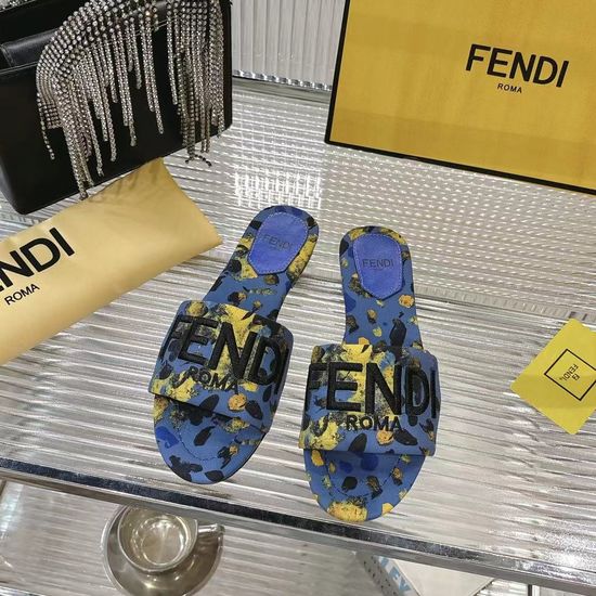 Fendi Premium Fabric Soft Lining Slip On Casual Daily Slides