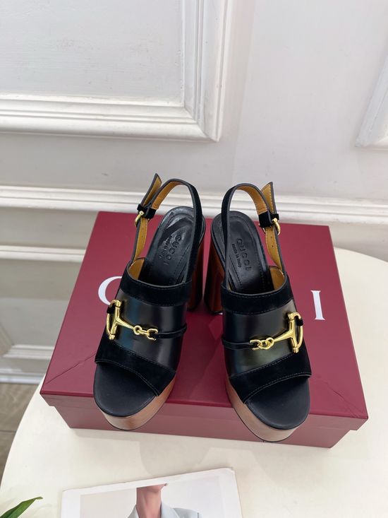 Gucci Horsebit Buckle Platform High Heel Sandals