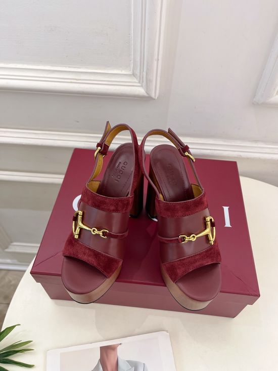 Gucci Horsebit Buckle Platform High Heel Sandals