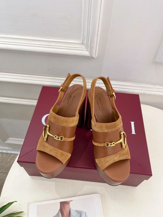 Gucci Horsebit Buckle Platform High Heel Sandals