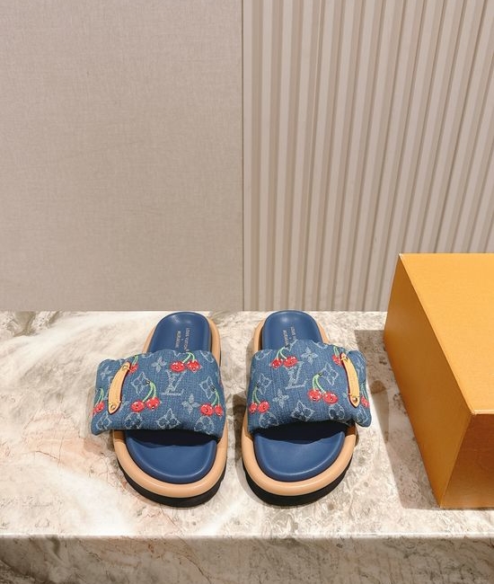 Louis Vuitton LV 3D Printed Non-slip Casual Comfortable Slide Sandals