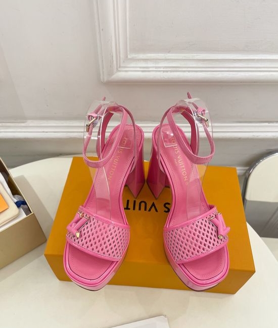 Louis Vuitton LV V Cut Platform Stiletto Heel Sandals
