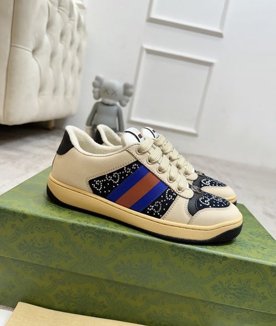 Gucci Vintage Casual Sneakers Comfortable Soft Sole Daily Shoes
