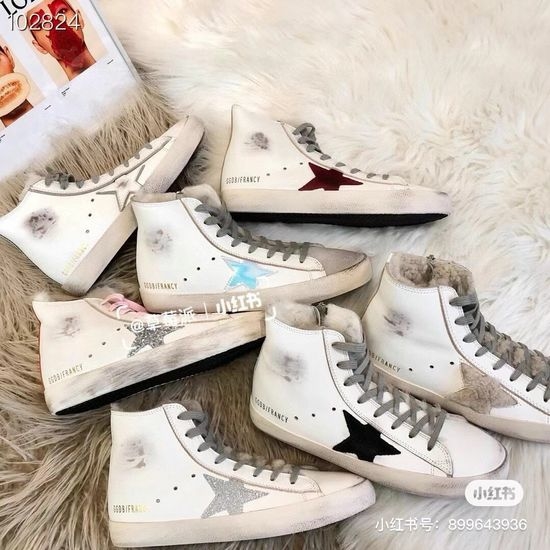 Golden Goose GGDB Mid-top Distressed Casual Comfortable Fashion Sneakers