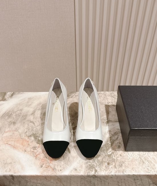 Chanel Pearl Decor Genuine Leather Mary Jane Low Heel Sandals
