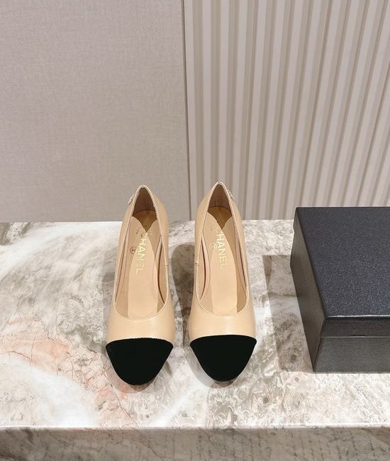 Chanel Pearl Decor Genuine Leather Mary Jane Low Heel Sandals