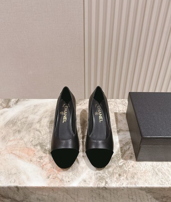Chanel Pearl Decor Genuine Leather Mary Jane Low Heel Sandals