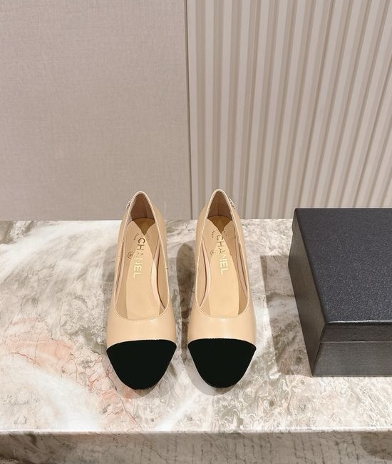 Chanel Pearl Decor Genuine Leather Mary Jane Low Heel Sandals