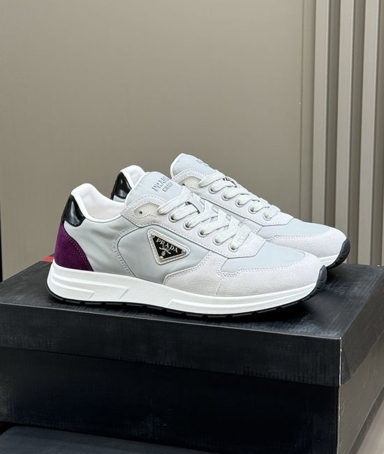 Prada Suede Nylon Splicing Breathable Casual Sneakers