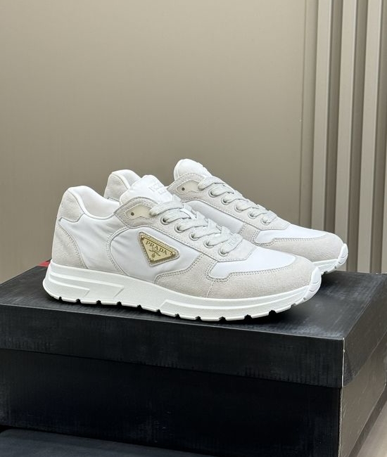 Prada Suede Nylon Splicing Breathable Casual Sneakers