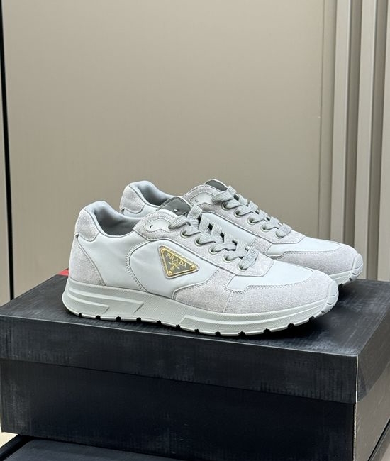 Prada Suede Nylon Splicing Breathable Casual Sneakers