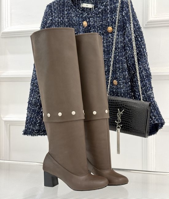 Paloma Wool Convertible Rivet Decor Square Toe Chunky Heel Boots